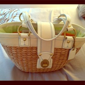 Summer coach handbag weave basket style